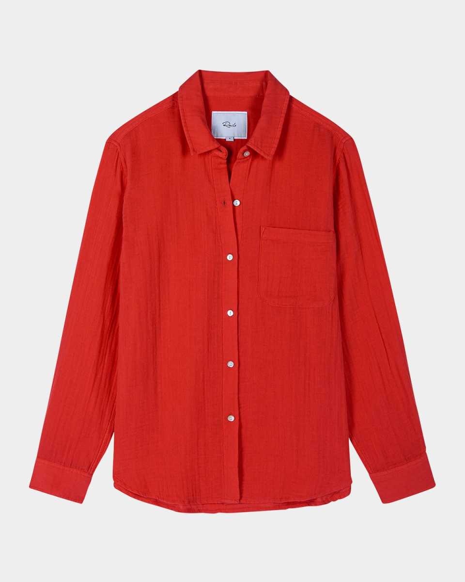 Ellis Gauze Button-Front Shirt